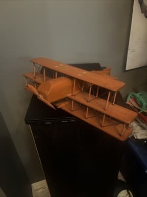 Vintage Model Of 1903 Wright Flyer Tri Tier Airplane - Thumbnail 5
