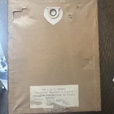 Vintage Framed Art Print By Tarrant Calles “Do You Belive In Faires” VMC Prints - Thumbnail 2