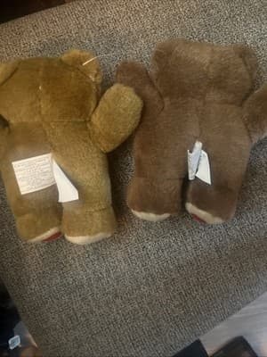 Snoggies Vtg magnetic Kissing Bears Plush 7" NWT sealed NOS valentines hearts - Thumbnail 4