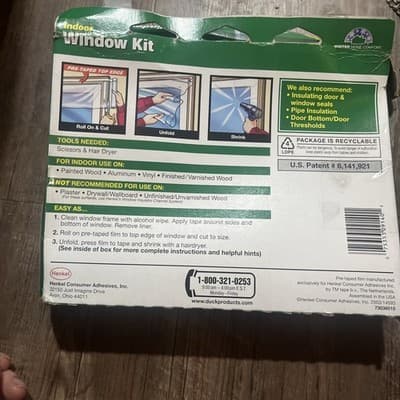 Draft Busters Window Insulator Kit 5 Pack Manco Roll On 3 Ft x 5 Ft Windows NEW - Thumbnail 2