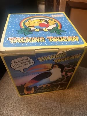 Talking Toucan Electronic Toy "I can repeat what you say" 1994 Vtg Tested, Works - Thumbnail 4