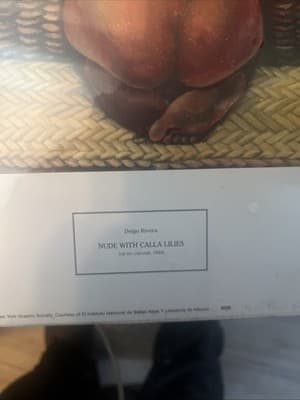 New Unopened Nude with Calla Lilies by Rivera Canvas Artwork 16 X 20 Framed Size - Thumbnail 2