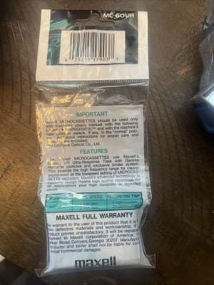 Maxwell MC60 Microcassette 3 Pack Used- 1 New Microcassette Left - Thumbnail 2