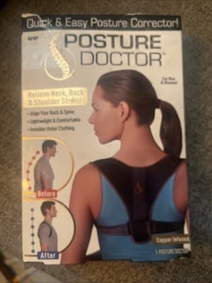 Ontel Posture Doctor Quick & Easy Posture Corrector - Black - Image 1