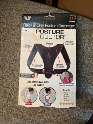 Ontel Posture Doctor Quick & Easy Posture Corrector - Black - Thumbnail 3