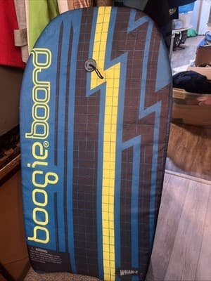 WHAM-O 33 INCH BOGGIE BOARD BLUE Qirh Black Ans Bright Neon Yellow - Image 1