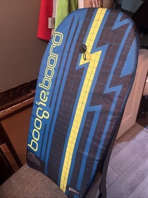 WHAM-O 33 INCH BOGGIE BOARD BLUE Qirh Black Ans Bright Neon Yellow - Thumbnail 2