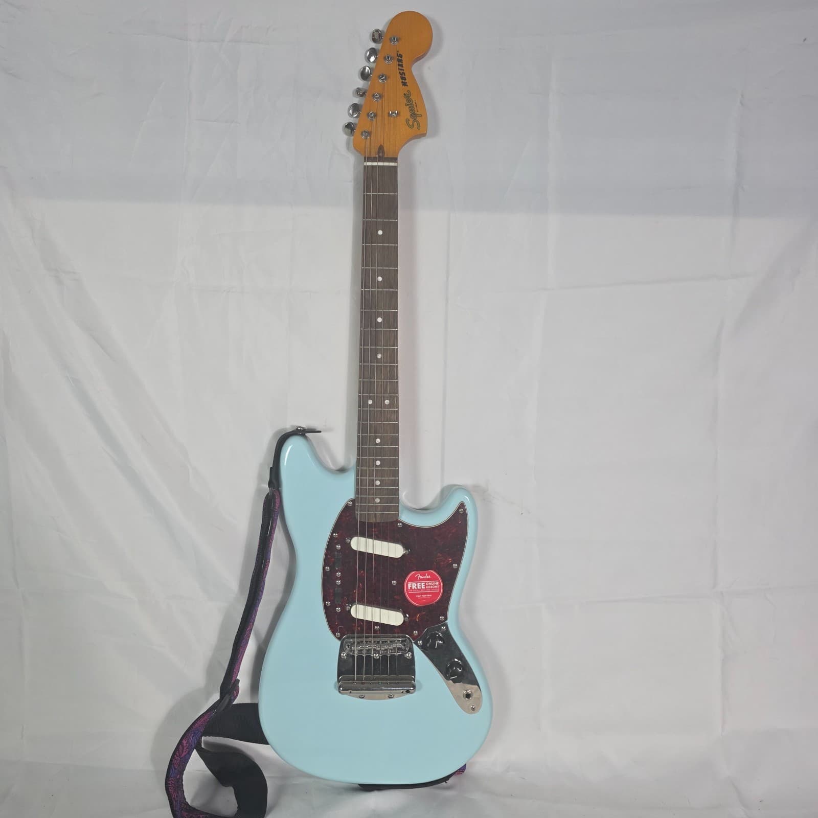 Squier by Fender Classic Vibe '60s Mustang Sonic Blue Poplar Maple 6 String - Image 1