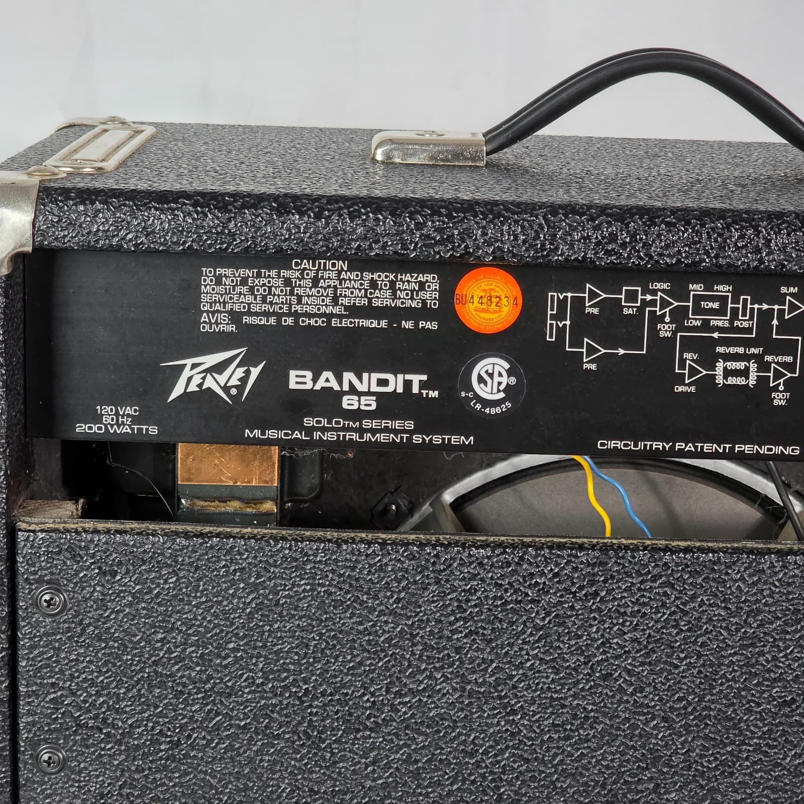 Vintage Peavey Bandit 65 Solo Series Electric Guitar Amplifier Scorpion Speaker - Thumbnail 9