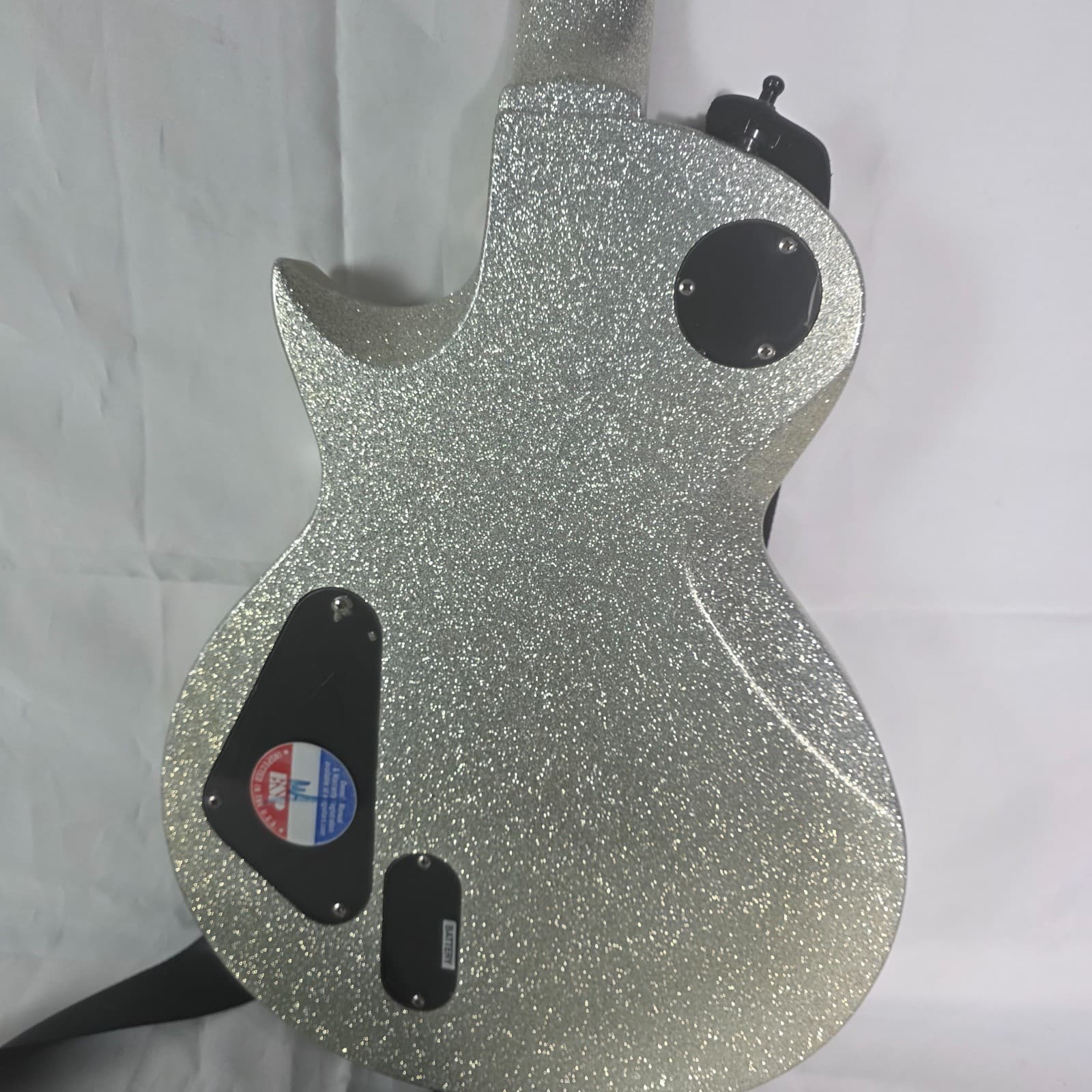 ESP LTD EC-1000 Deluxe Silver Sparkle MIK Korea Electric Guitar - EMG Pickups - Thumbnail 8