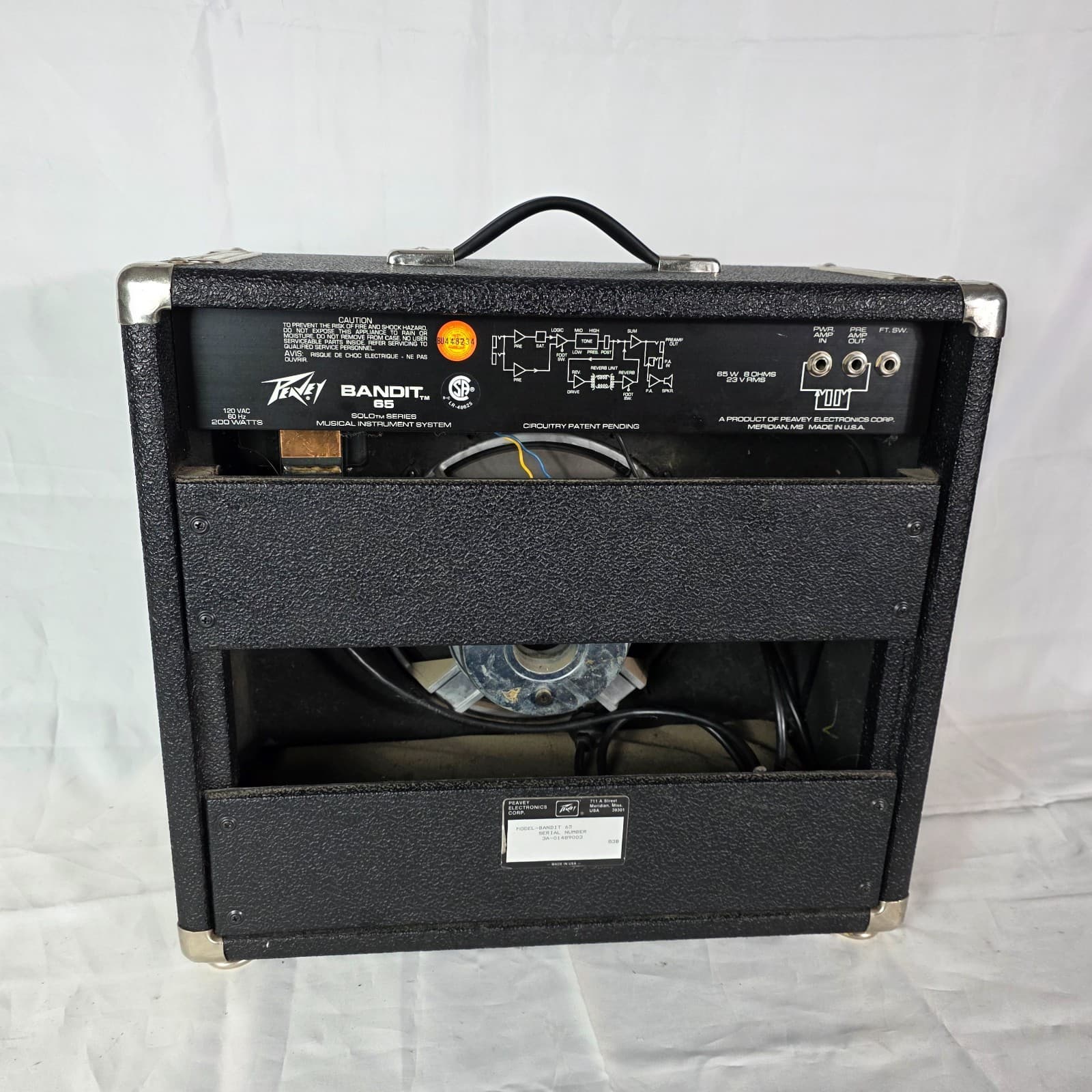 Vintage Peavey Bandit 65 Solo Series Electric Guitar Amplifier Scorpion Speaker - Thumbnail 8