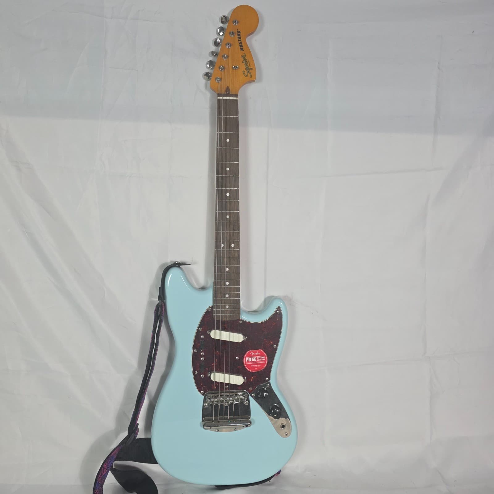 Squier by Fender Classic Vibe '60s Mustang Sonic Blue Poplar Maple 6 String - Thumbnail 2