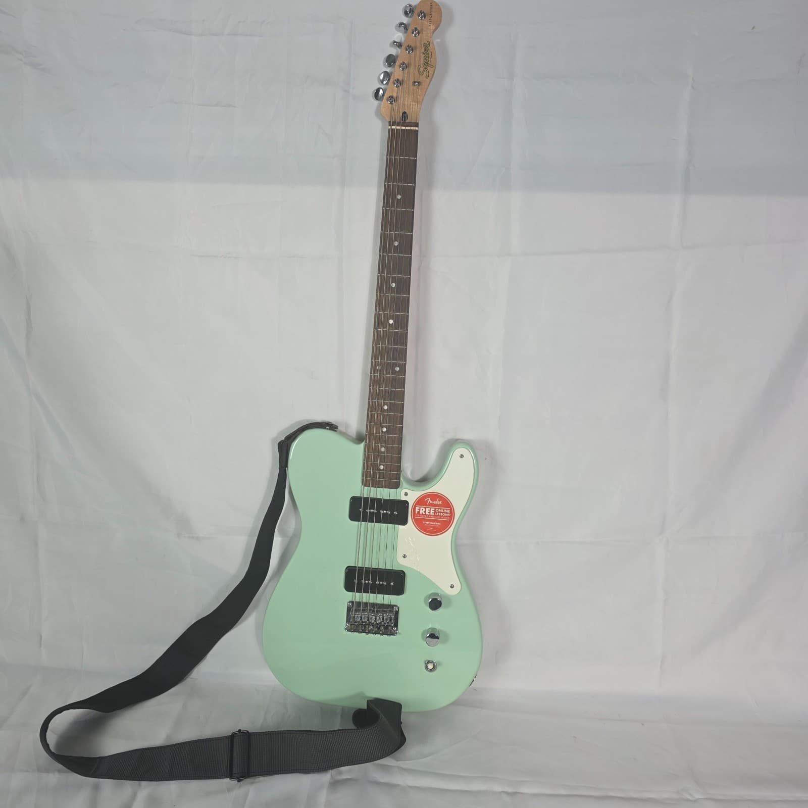 Fender Squier Paranormal Baritone Cabronita Telecaster Electric Guitar Green - Image 1