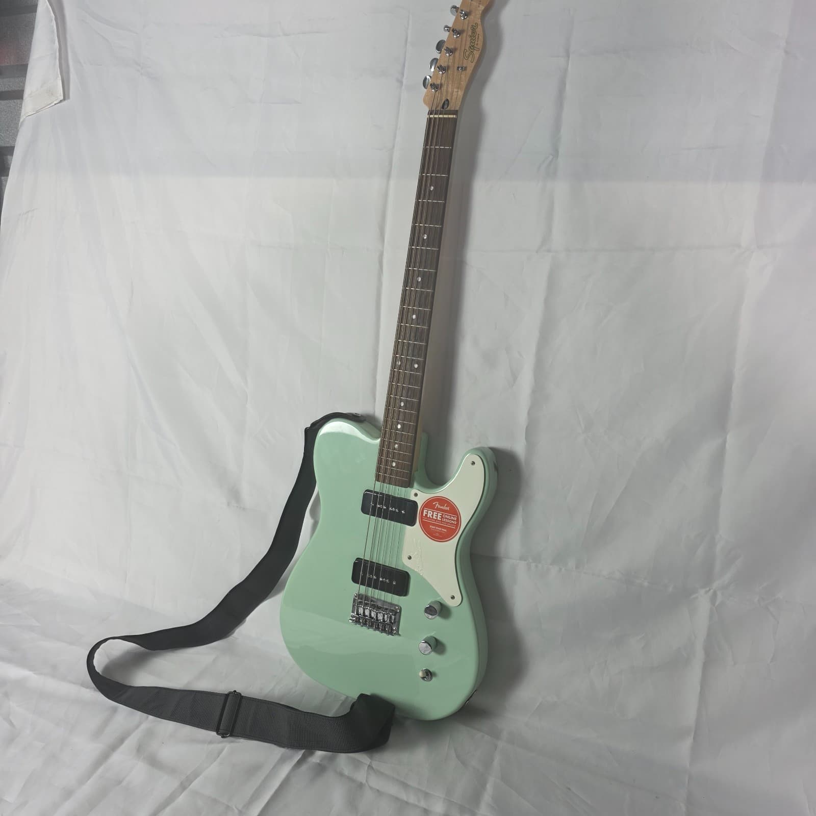 Fender Squier Paranormal Baritone Cabronita Telecaster Electric Guitar Green - Thumbnail 2