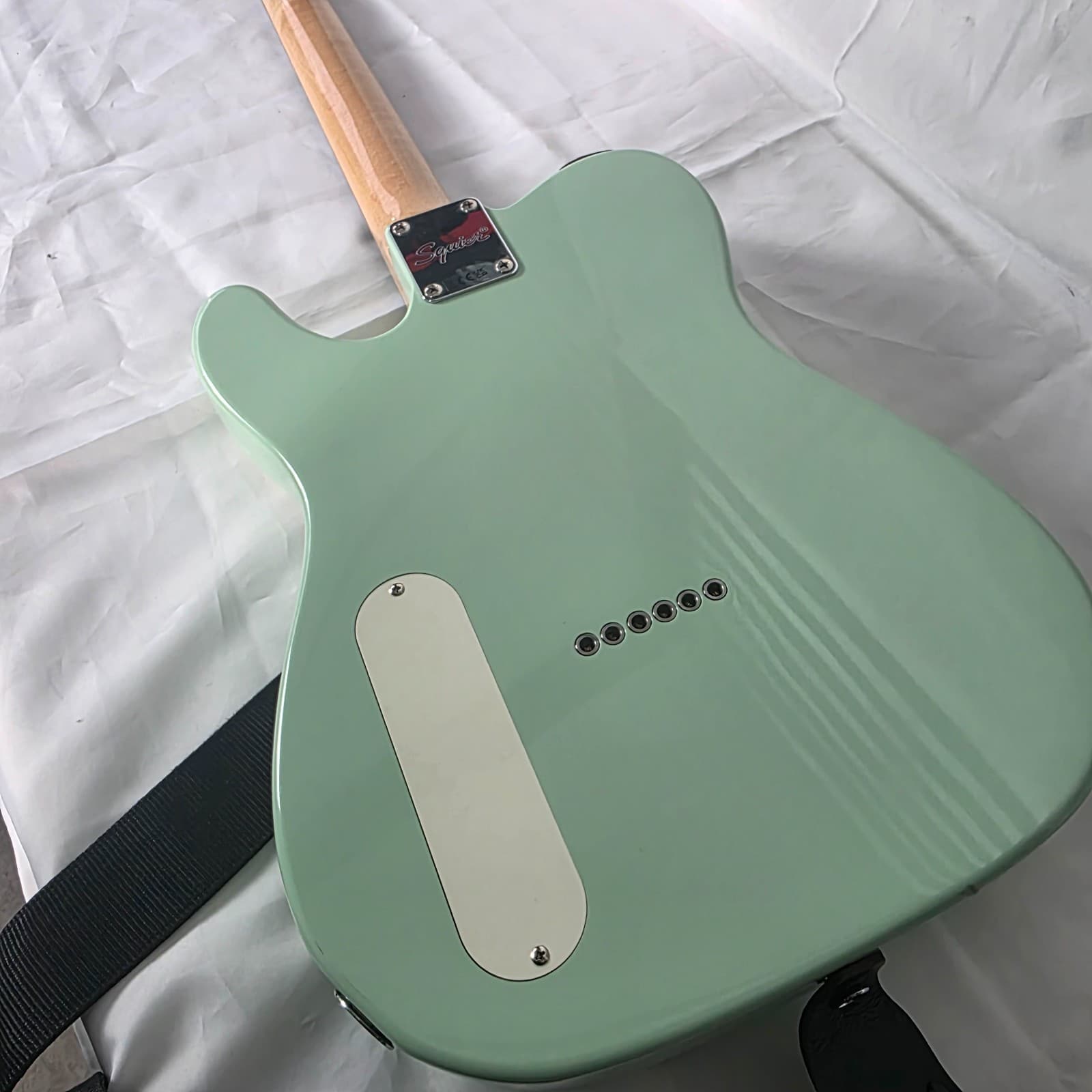 Fender Squier Paranormal Baritone Cabronita Telecaster Electric Guitar Green - Thumbnail 14