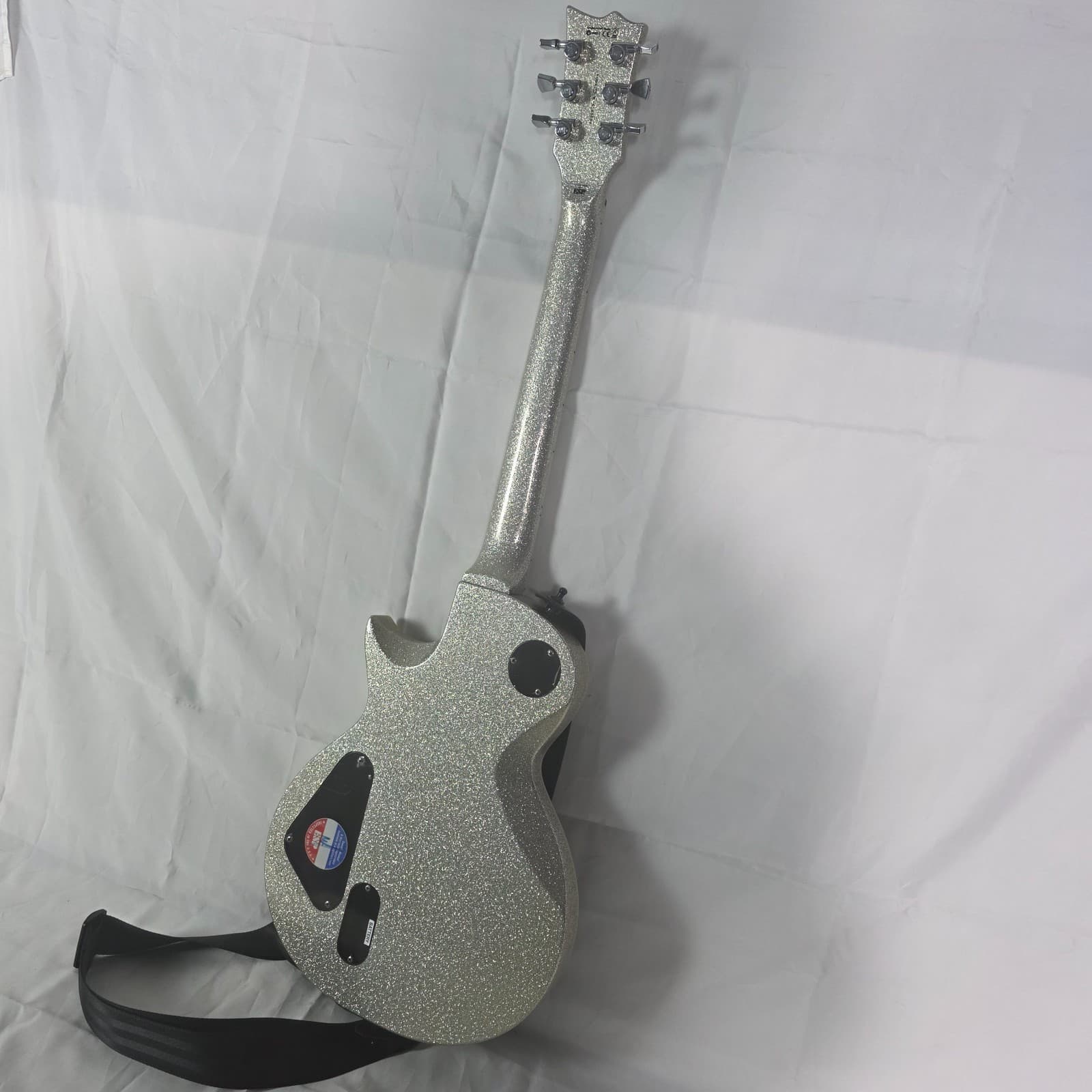 ESP LTD EC-1000 Deluxe Silver Sparkle MIK Korea Electric Guitar - EMG Pickups - Thumbnail 6