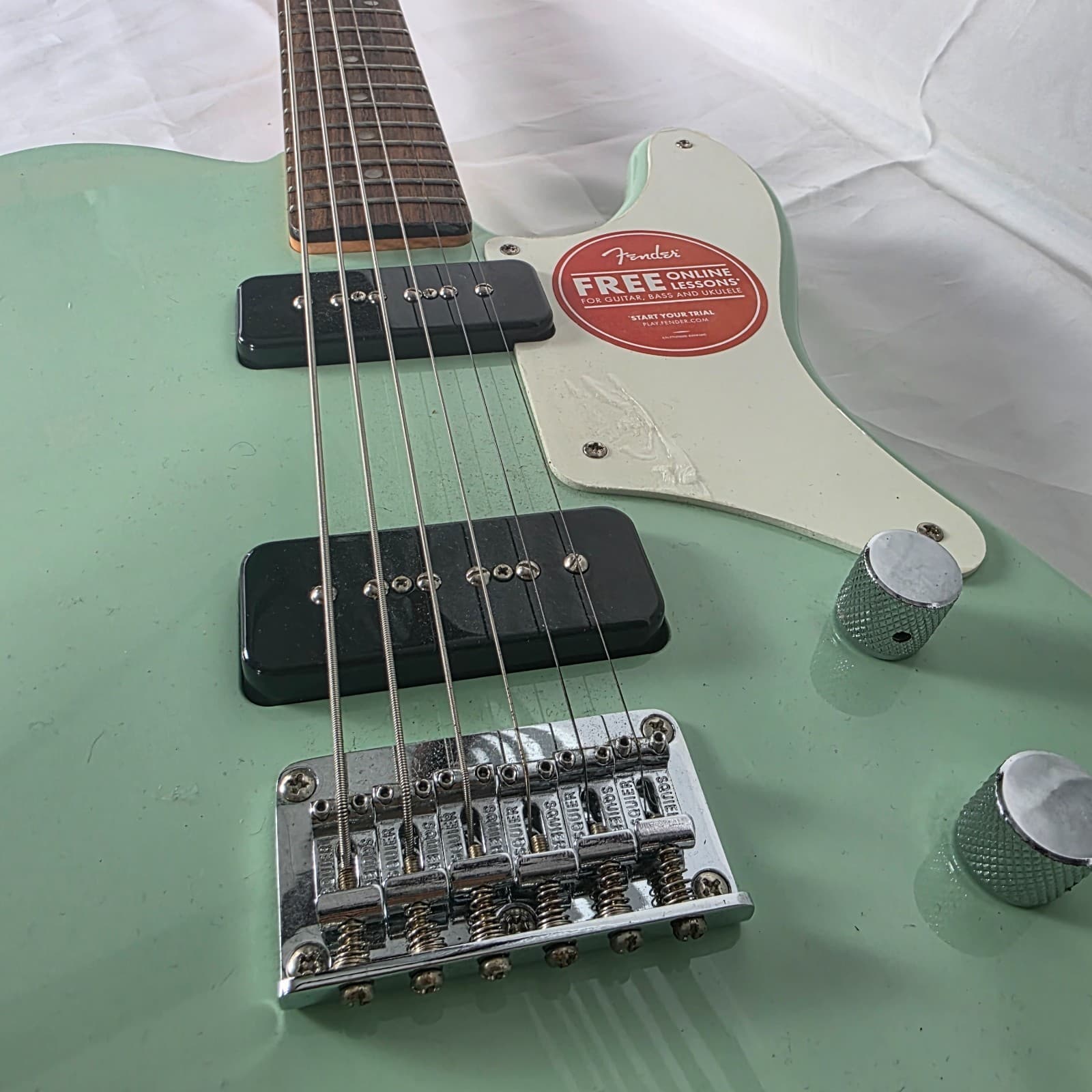 Fender Squier Paranormal Baritone Cabronita Telecaster Electric Guitar Green - Thumbnail 12