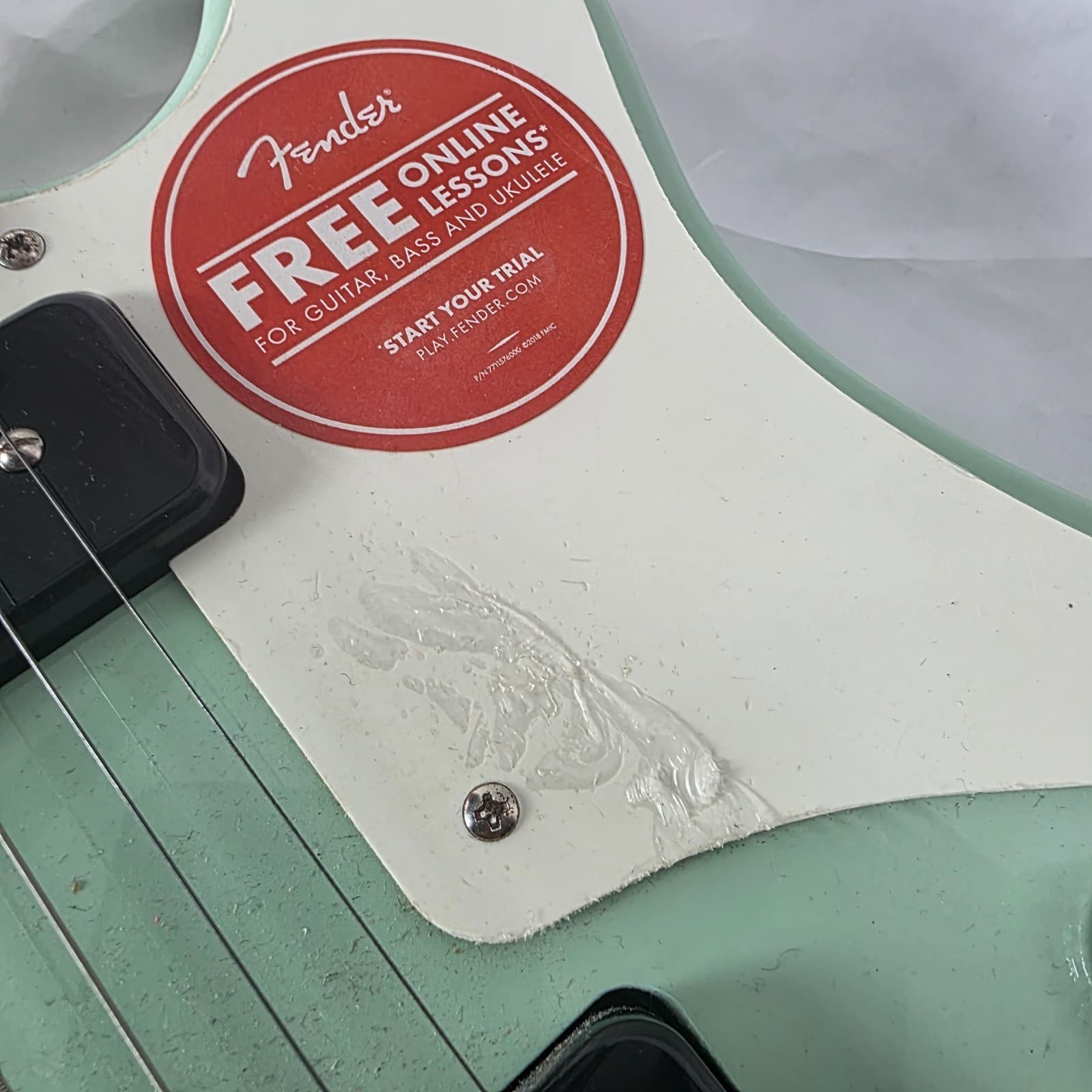 Fender Squier Paranormal Baritone Cabronita Telecaster Electric Guitar Green - Thumbnail 13