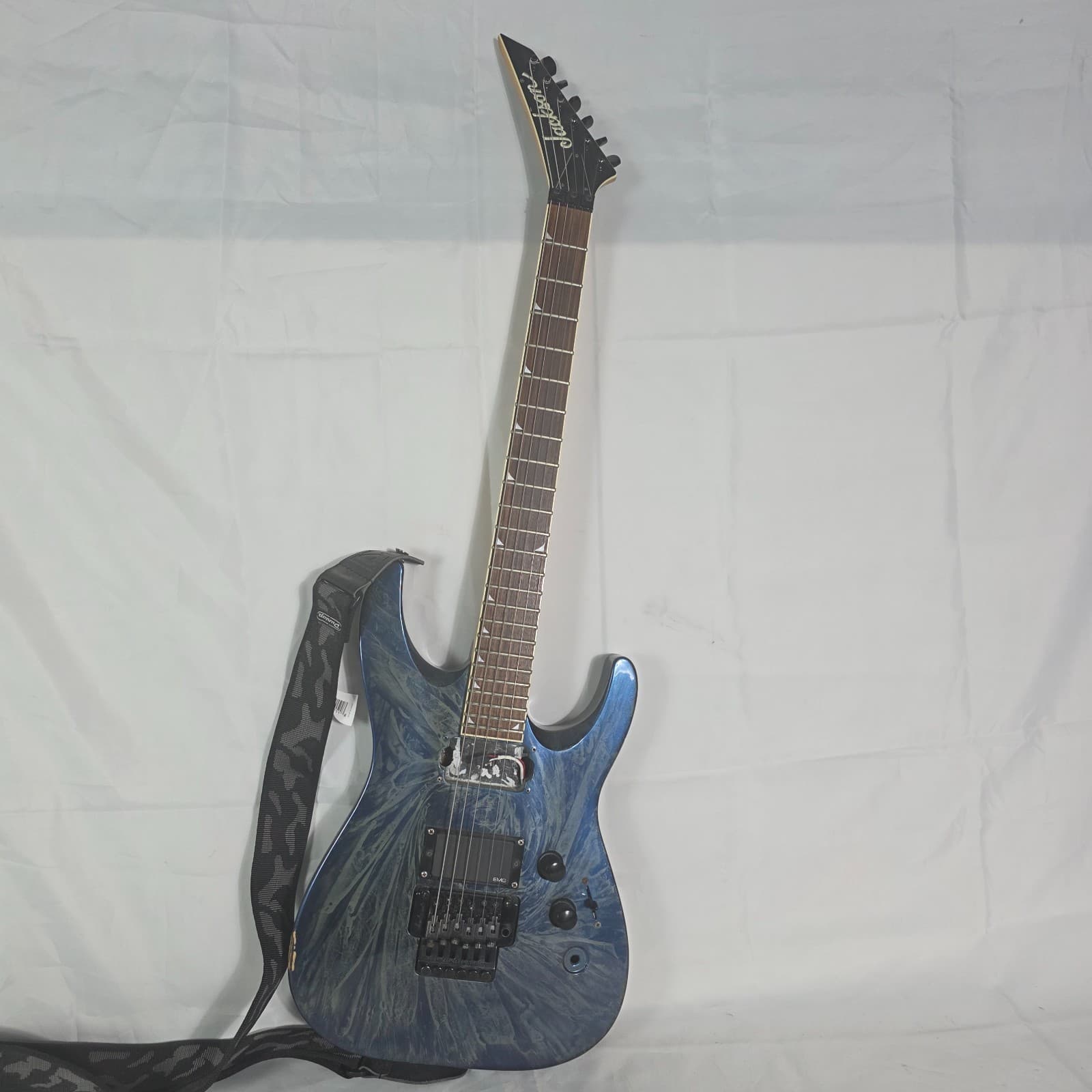 Jackson DKMG Dinky Blue Swirl EMG Pickups Electric Guitar Floyd Rose with/ Case - Image 1