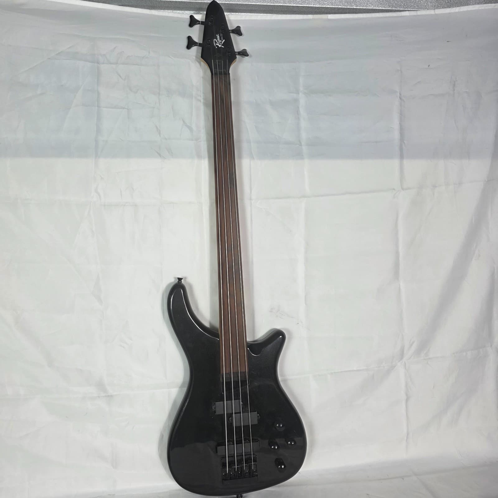 Rogue LX200BF Fretless Series II Bass Guitar Metallic Black - 4 String Bass - Image 1