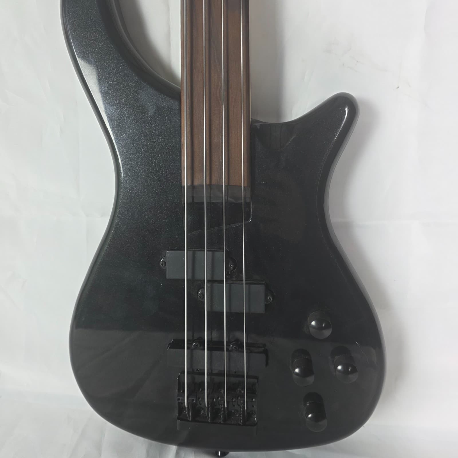 Rogue LX200BF Fretless Series II Bass Guitar Metallic Black - 4 String Bass - Thumbnail 4