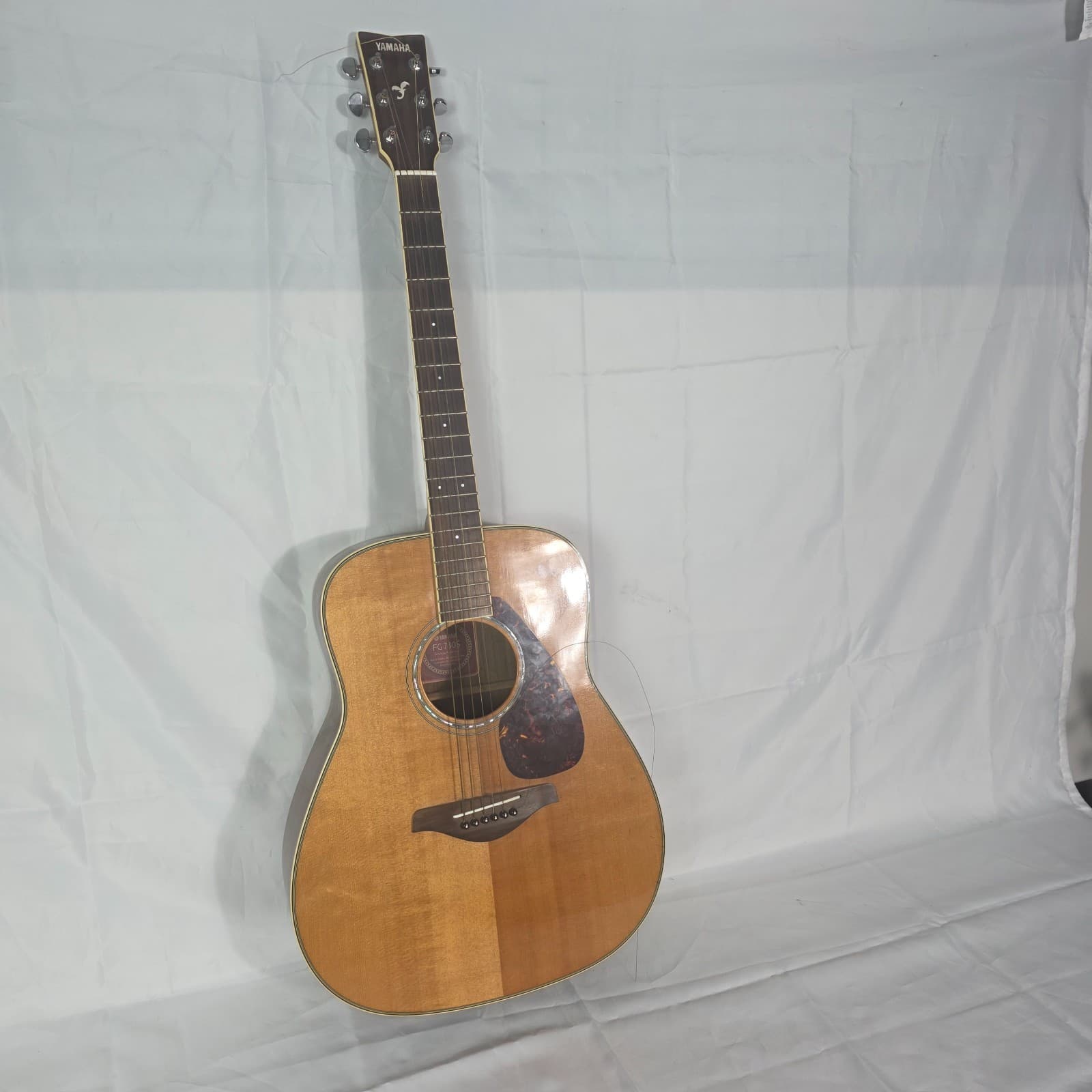 Yamaha FG730S Solid Top Brown Acoustic Guitar Natural Finish - Rosewood Back - Image 1
