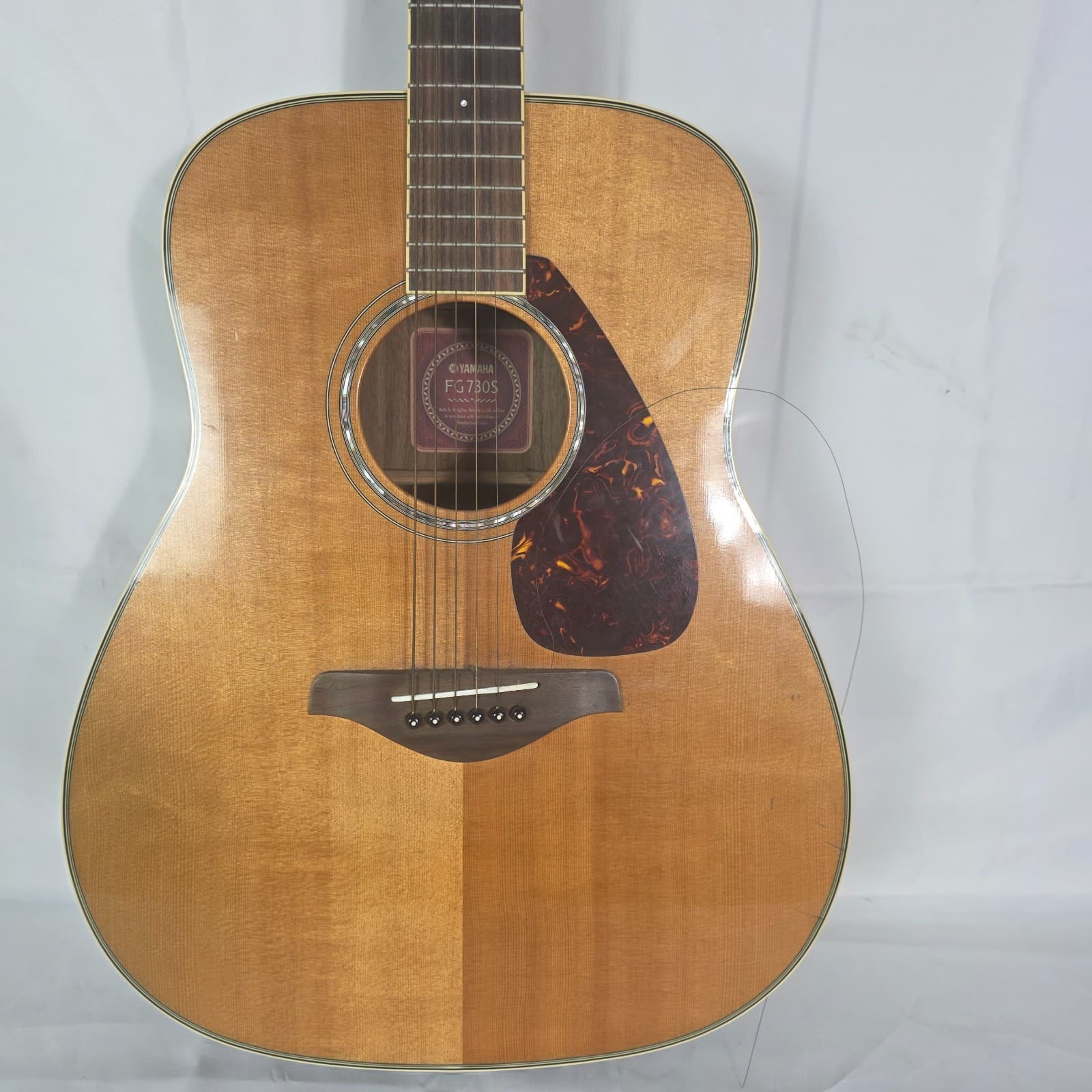 Yamaha FG730S Solid Top Brown Acoustic Guitar Natural Finish - Rosewood Back - Thumbnail 8