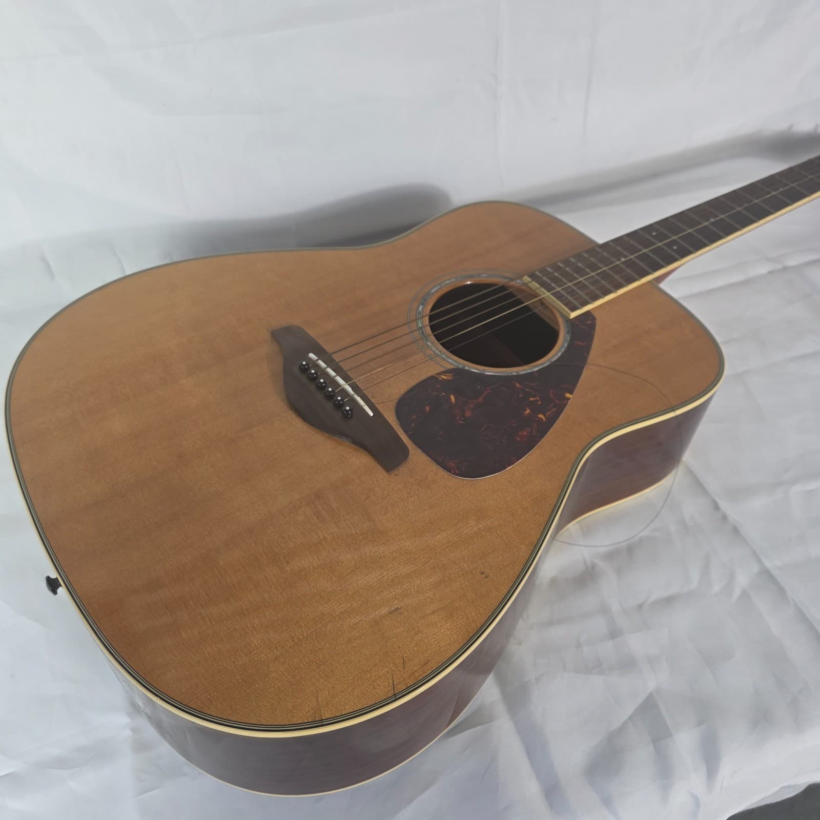 Yamaha FG730S Solid Top Brown Acoustic Guitar Natural Finish - Rosewood Back - Thumbnail 12