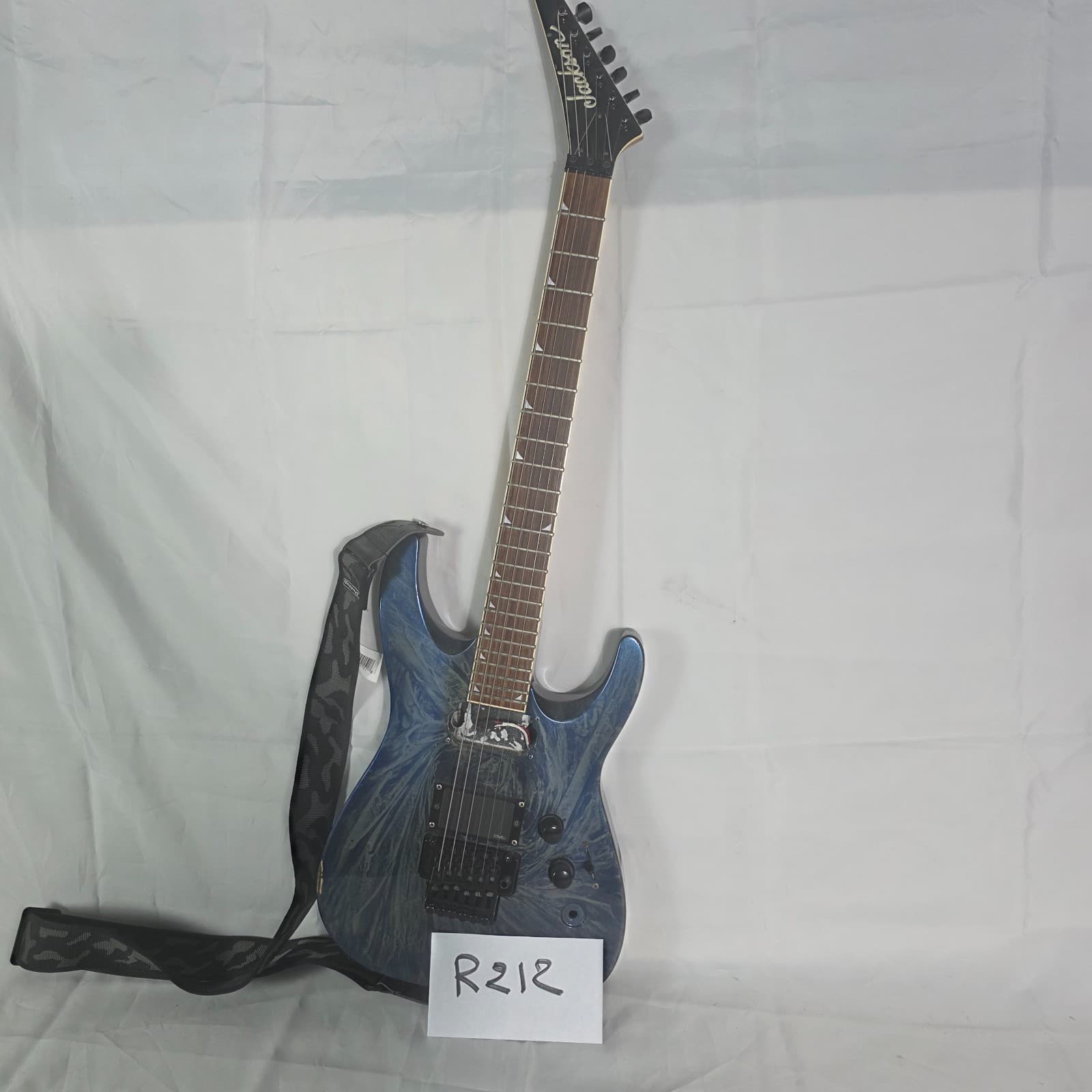 Jackson DKMG Dinky Blue Swirl EMG Pickups Electric Guitar Floyd Rose with/ Case - Thumbnail 3