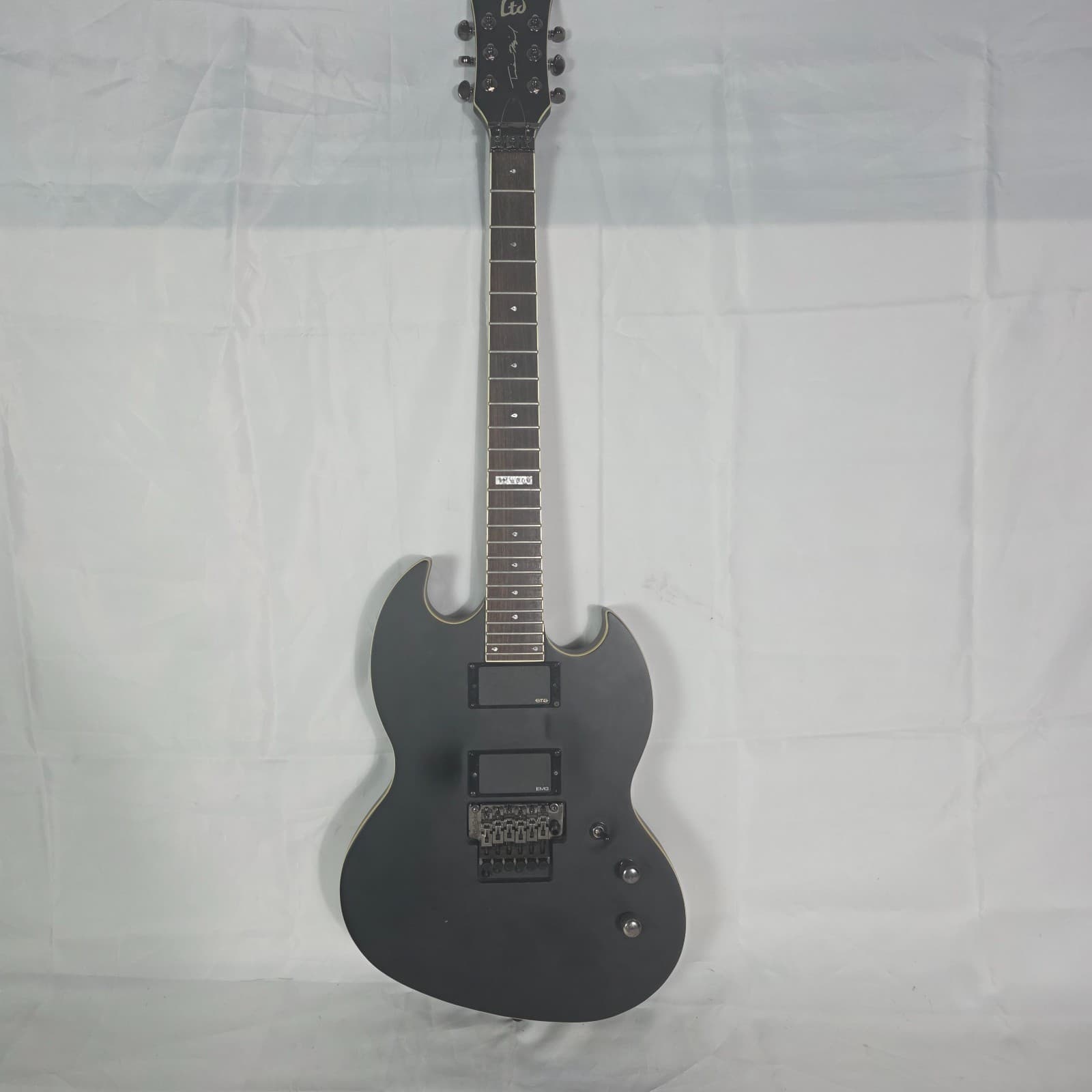 ESP LTD TM-600 Electric Guitar Travis Miguel Signature Viper - Black Satin 06-10 - Image 1