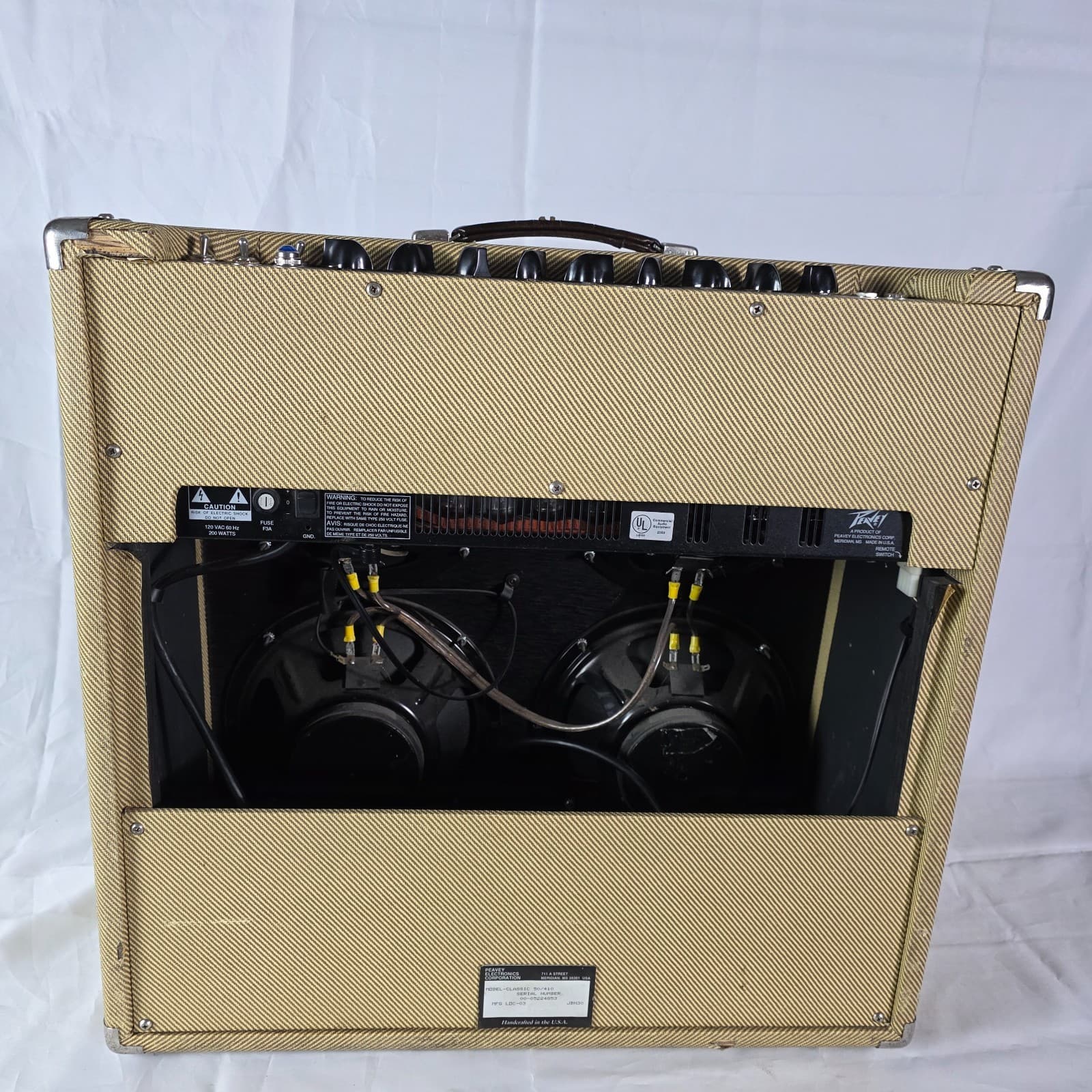 Peavey Electronics Classic 50/410 Beige Brown Tweed Combo Tube Guitar Amplifier - Thumbnail 7