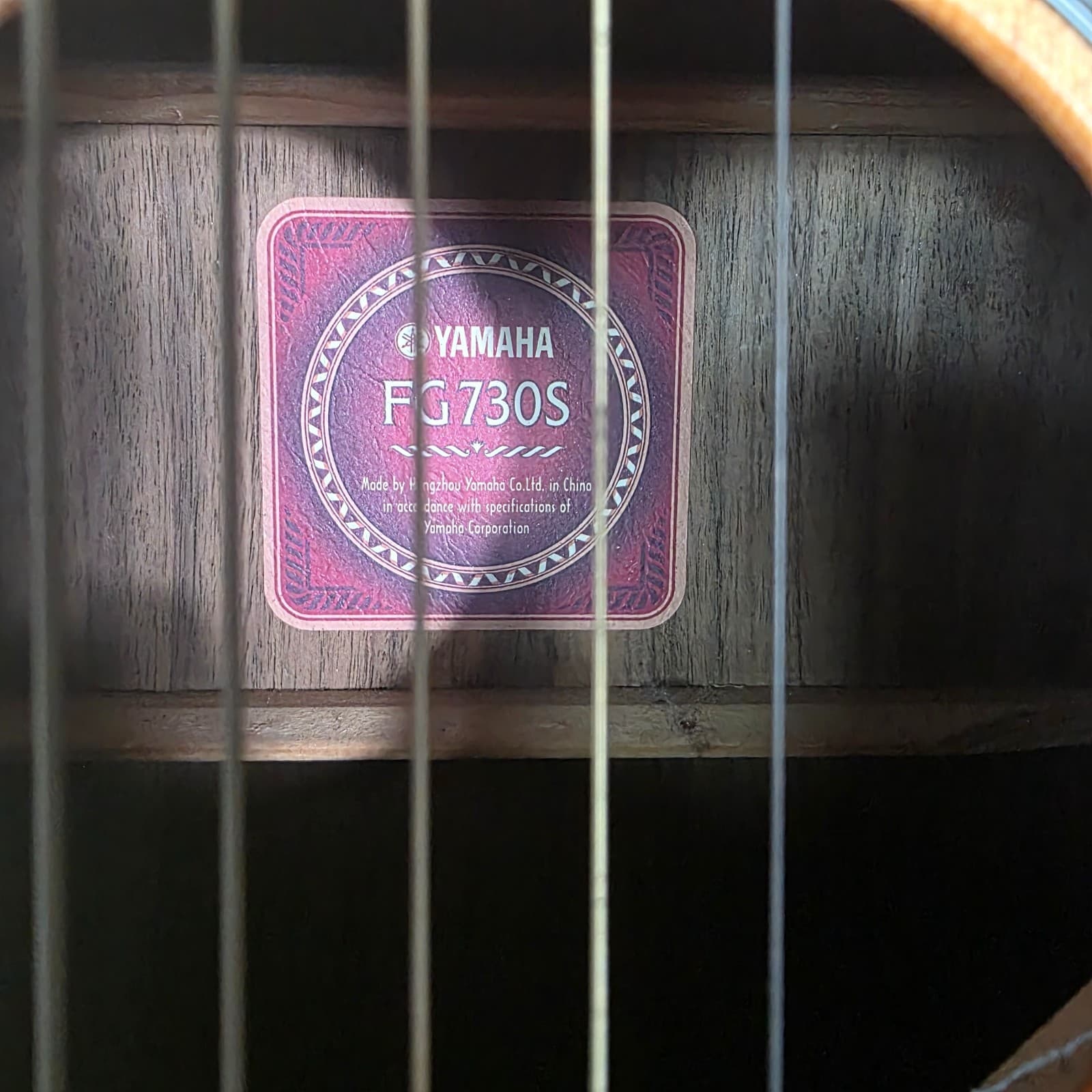 Yamaha FG730S Solid Top Brown Acoustic Guitar Natural Finish - Rosewood Back - Thumbnail 7