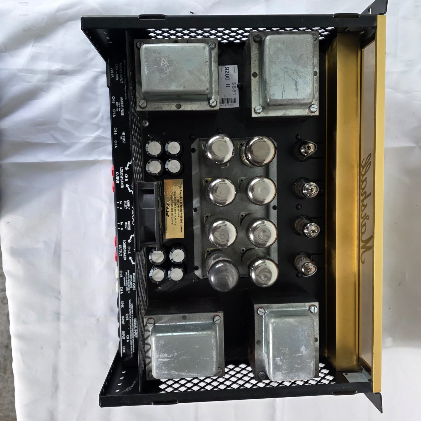 Marshall 9200 Dual MonoBloc All-Valve Power Amplifier 100W Stereo 5881 Tubes - Thumbnail 21