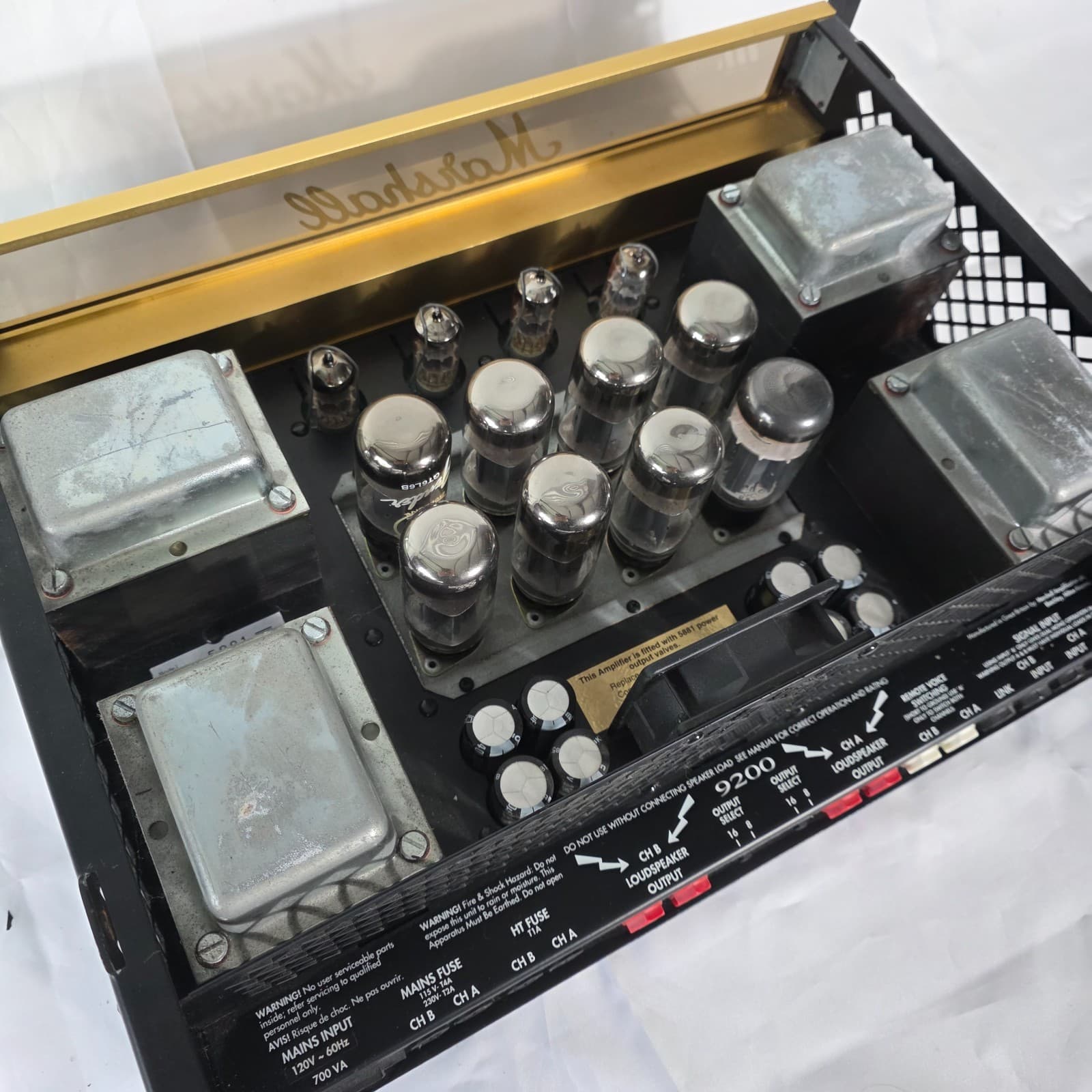 Marshall 9200 Dual MonoBloc All-Valve Power Amplifier 100W Stereo 5881 Tubes - Thumbnail 22