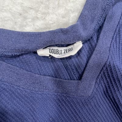 Double Zero Women’s Purple Long Sleeve V Neck Top Size Small - Thumbnail 2