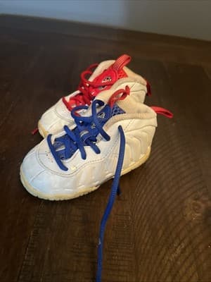 Nike Little Posite One (TD) Shoes Boys 5C Photon Dust/Silver Sneakers DJ4026-001 - Image 1