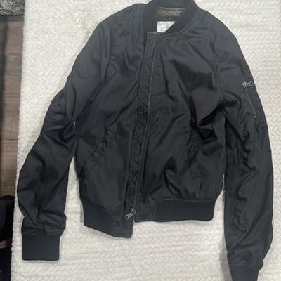 Xhilaration Polyester Black Jacket Size Small Women’s With Army Print Inside - Image 1