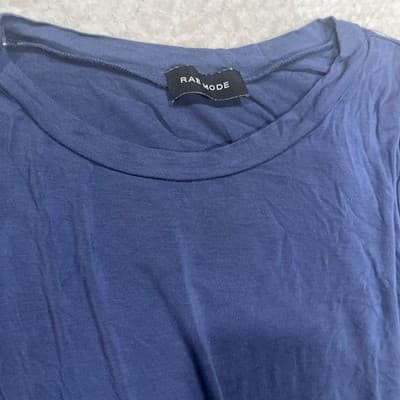 Rae Mode Women’s Navy Modal T Shirt Super Soft Size Small - Thumbnail 2
