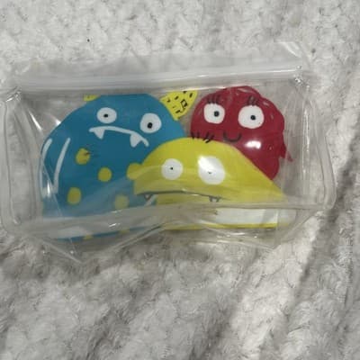 Full Circle Monster Character Clear Small Bag 6” X4.5” Plastic Snap Zip Shut - Thumbnail 2