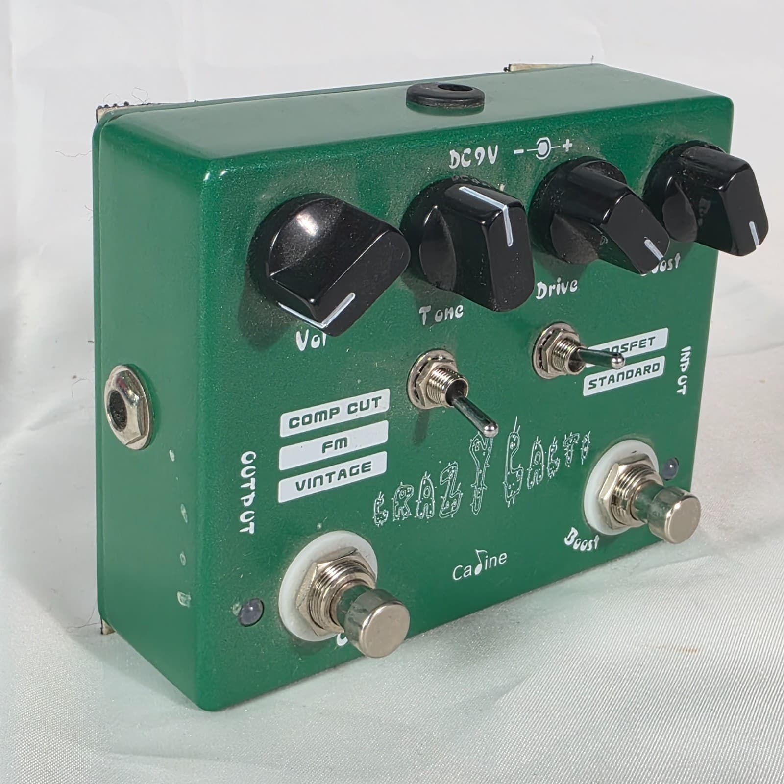 Caline CP-20 Crazy Cacti Overdrive Guitar Effects Pedal - Green Dual Footswitch - Image 1