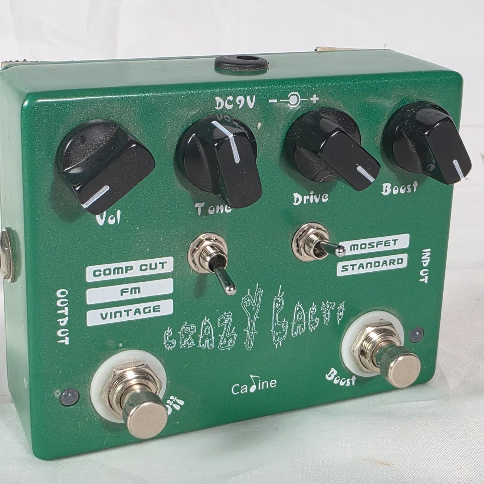 Caline CP-20 Crazy Cacti Overdrive Guitar Effects Pedal - Green Dual Footswitch - Thumbnail 2