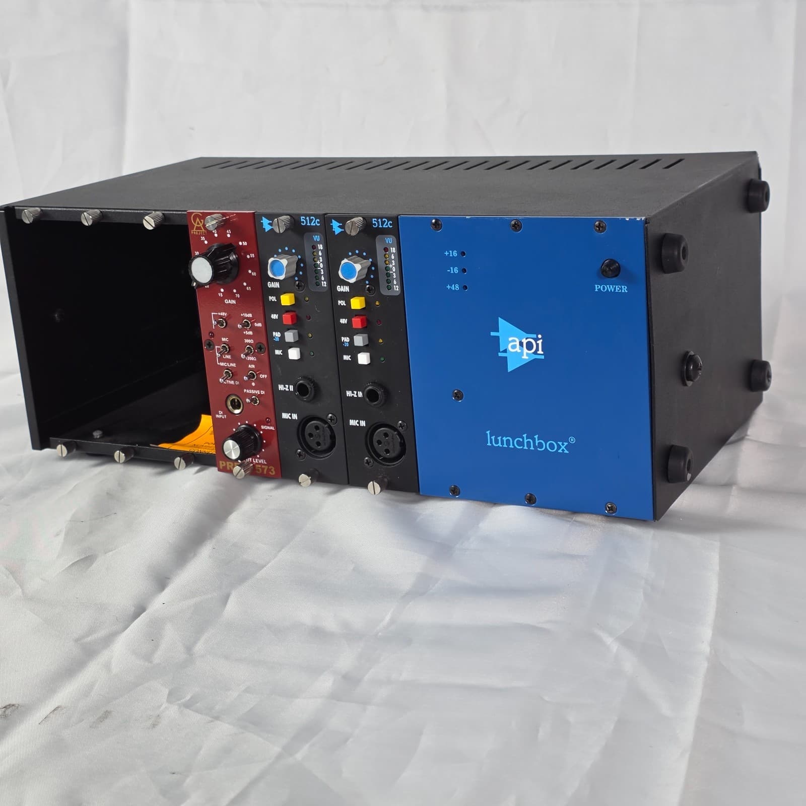 2API 512c Preamp Pair + Golden Age Project Pre-500in API 6B Lunchbox Rack Black - Thumbnail 2