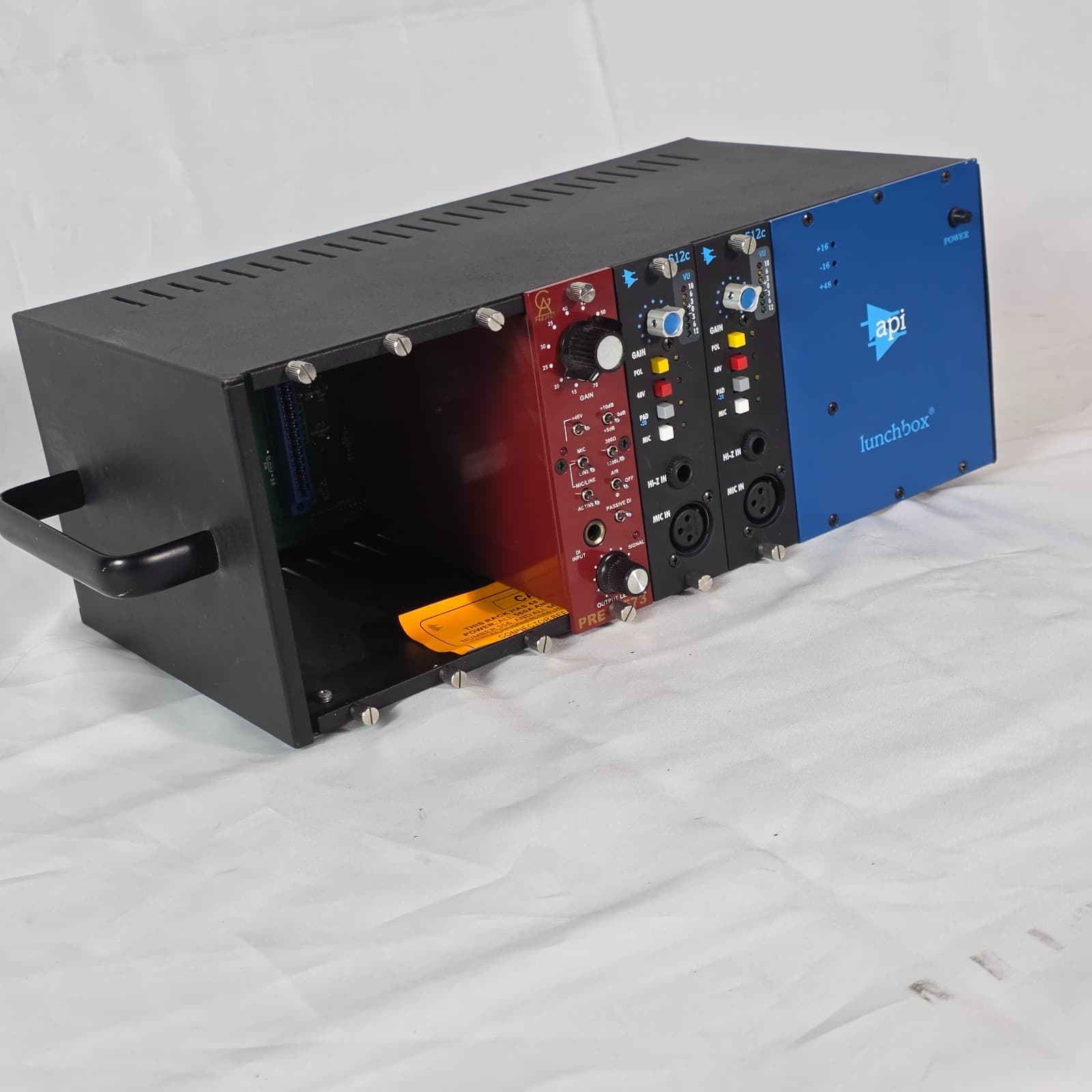 2API 512c Preamp Pair + Golden Age Project Pre-500in API 6B Lunchbox Rack Black - Image 1