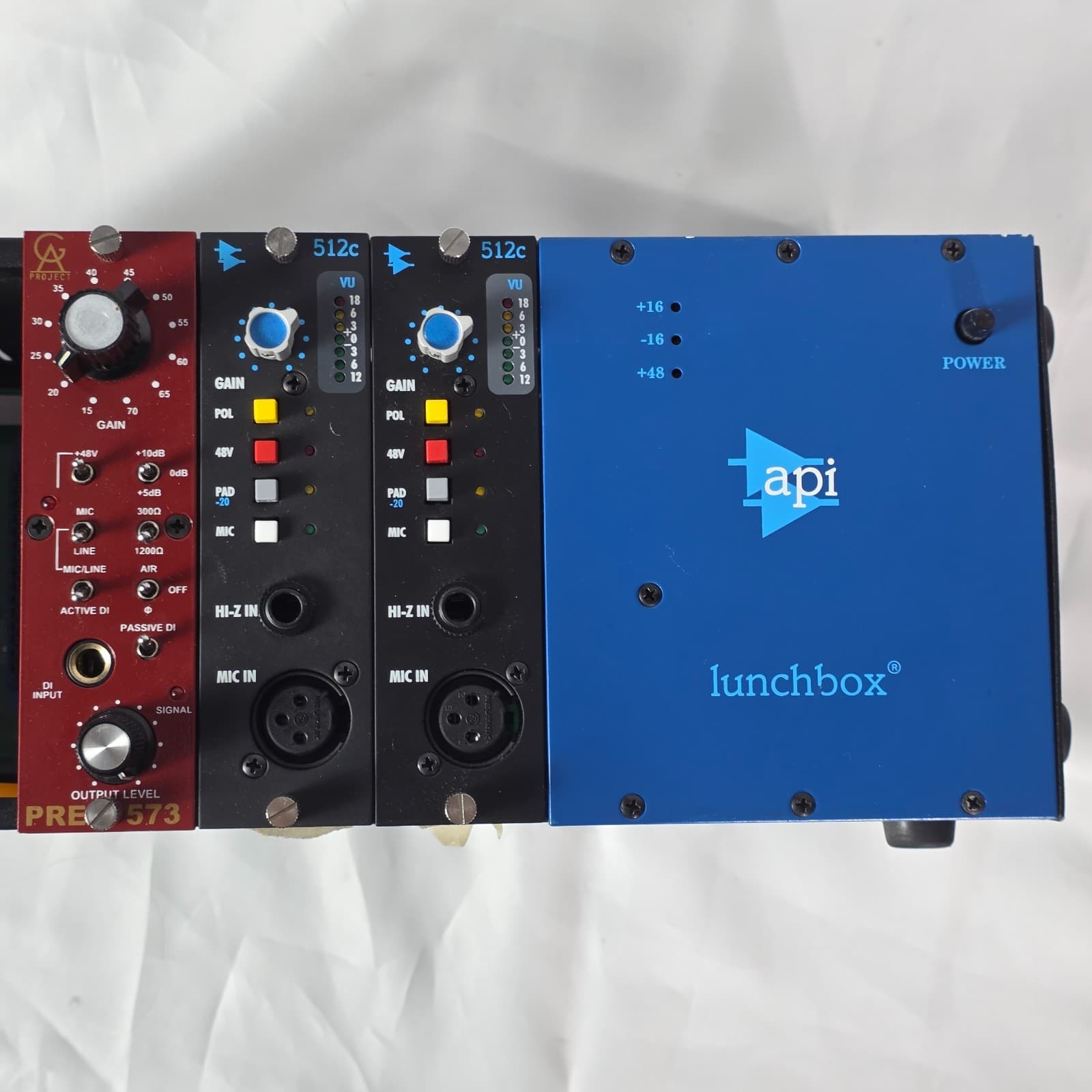 2API 512c Preamp Pair + Golden Age Project Pre-500in API 6B Lunchbox Rack Black - Thumbnail 6