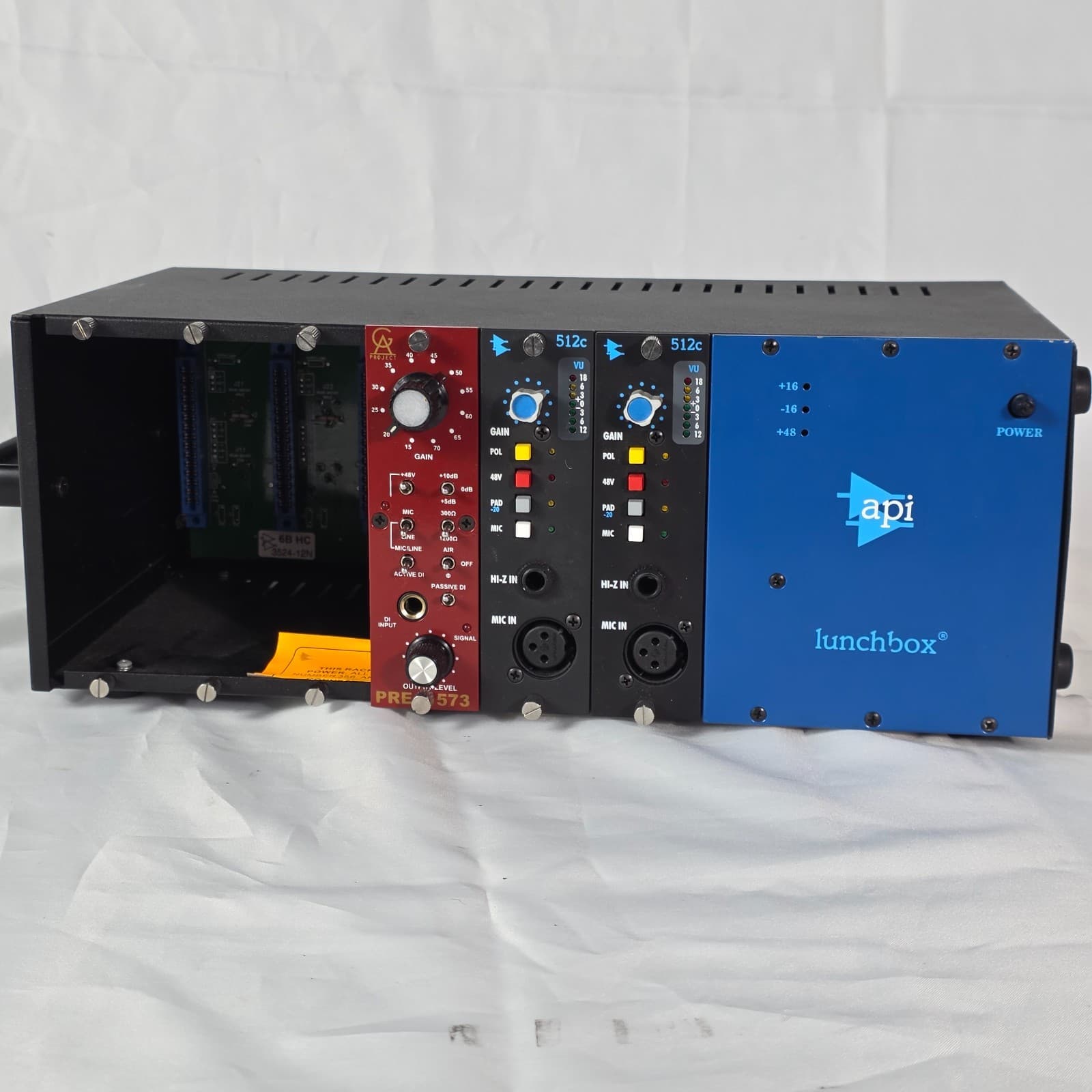 2API 512c Preamp Pair + Golden Age Project Pre-500in API 6B Lunchbox Rack Black - Thumbnail 3