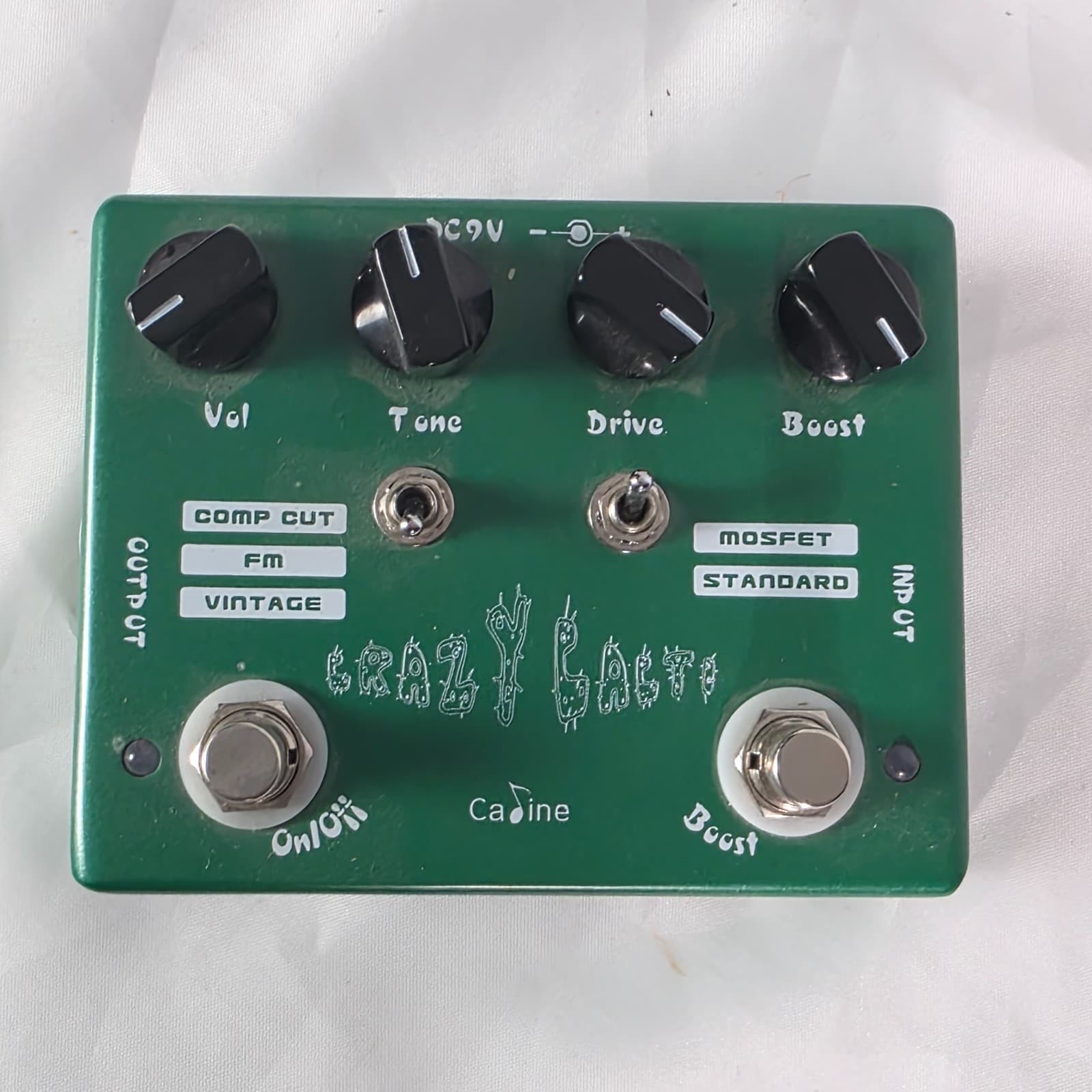 Caline CP-20 Crazy Cacti Overdrive Guitar Effects Pedal - Green Dual Footswitch - Thumbnail 4