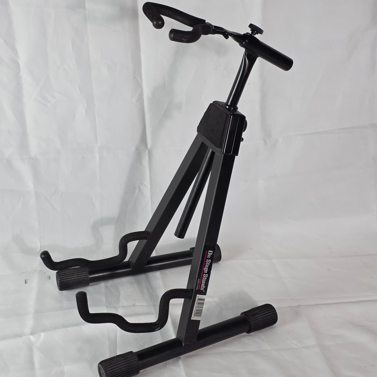 On-Stage GS7465 Professional Pro Flip-It A-Frame Guitar Stand - Black Metal - Image 1