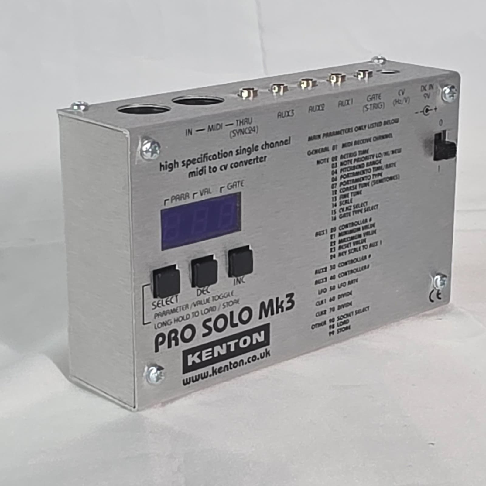 Kenton Pro Solo Mk3 MIDI to CV Converter Analog High Spec Single Channel Silver - Image 1