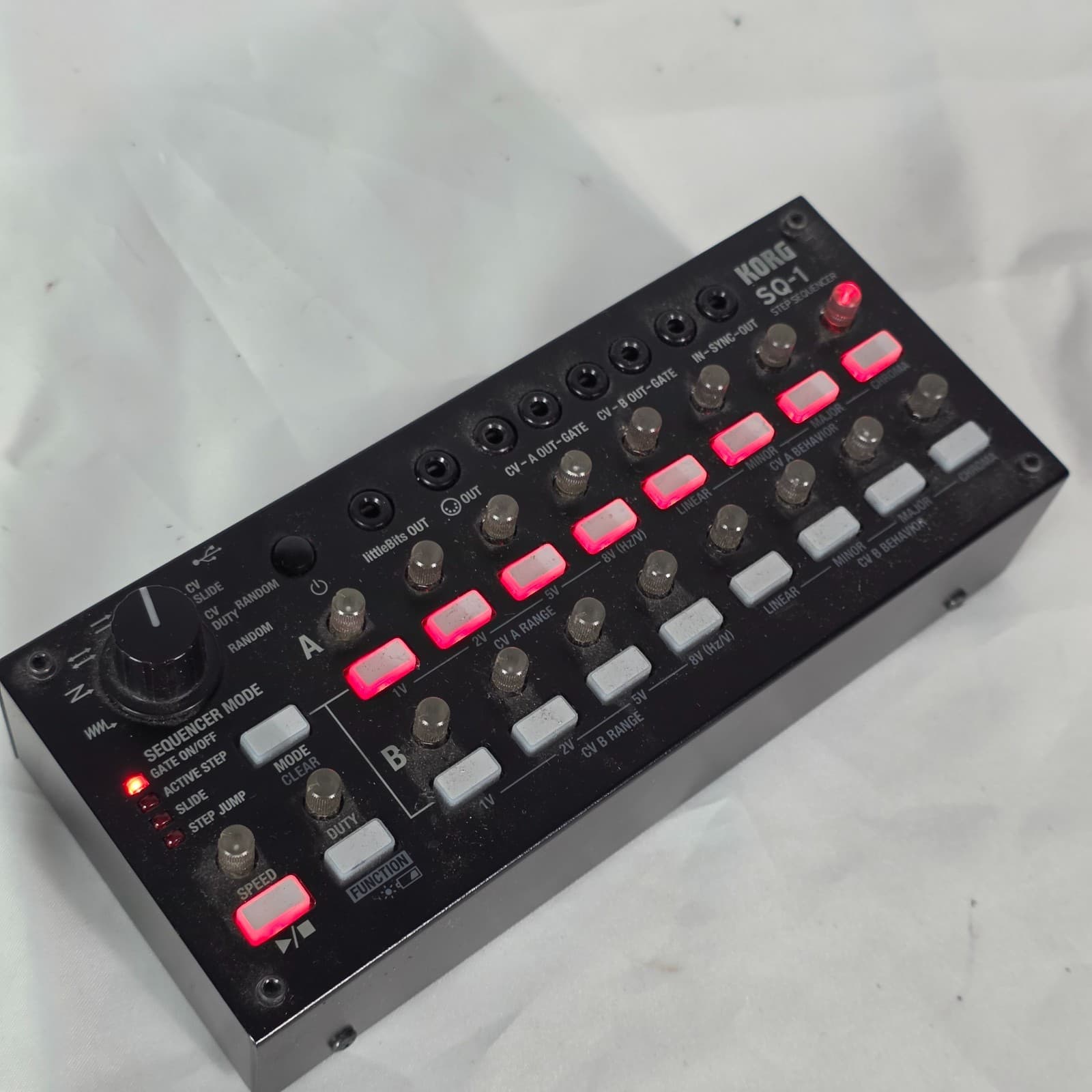 Korg SQ-1 Compact 2x8 Black Portable Analog Step Sequencer - CV/Gate/MIDI/USB - Image 1