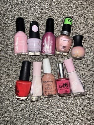 Set Of 10 Light Pink Nail Polish Assortment Slightly Used. Miscellaneous Pinks - Image 1
